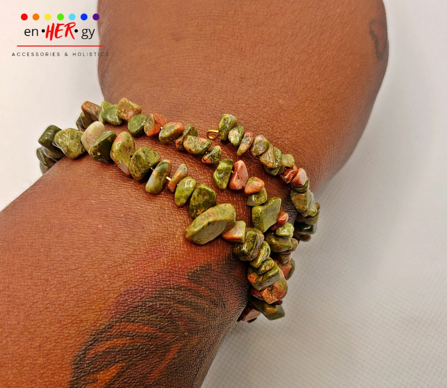 Unakite wrist wrap